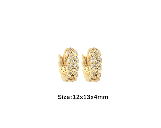 1 pair 18K Gold Filled Round Earrings,Gold Dainty Round Earrings,Simple Earrings,Gift for Her