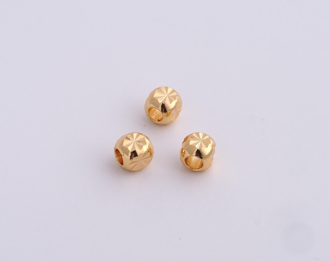 10 pcs 18K Gold Filled Square Spacer Beads,Gold Tube Beads, Square Beads DIY Bracelet Necklace Earrings Jewelry Making,4.3x4.3mm