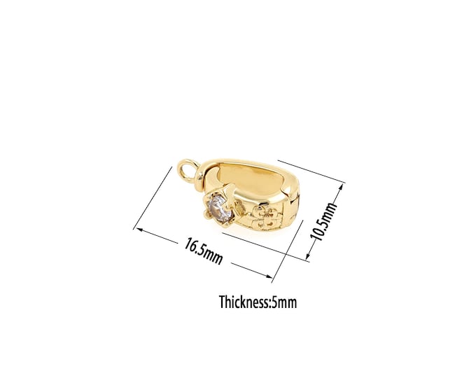 18K Gold Filled Round Clasp,Round Clasp Bracelet Necklace for DIY Jewelry Making Supply