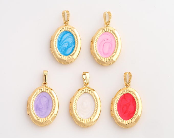 18K Gold Filled Photo Frame Charm,Dainty Enamel Photo Frame Pendant,Photo Frame Pendant ,DIY Jewelry Supplies,29.8x16x4mm
