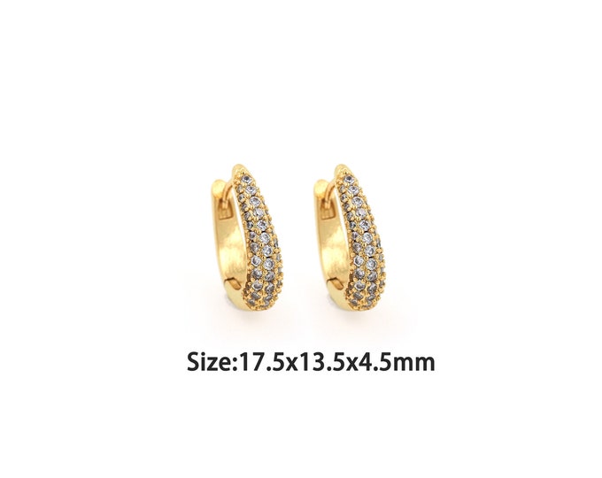 1pair 18K Gold Filling U Earrings,Gold Dainty U Earring,Simple Earrings,Gift for Her
