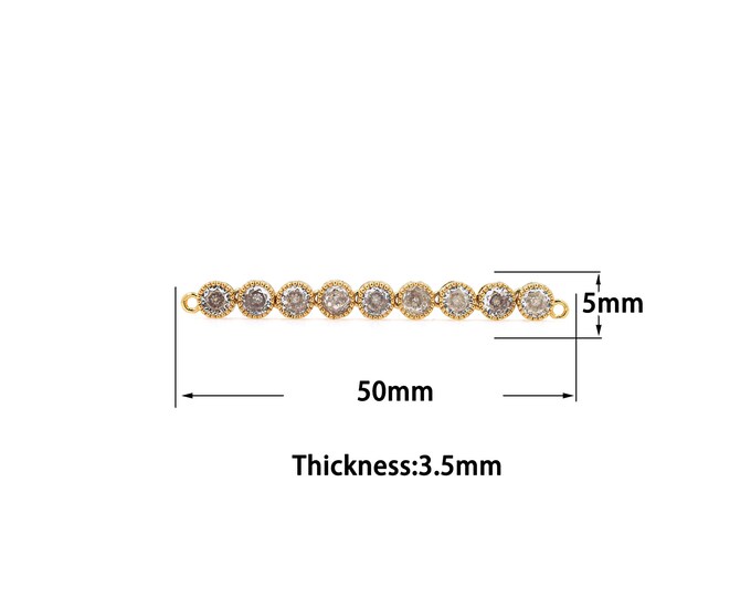 18K Gold Filled Long Connector,Gold Dainty Long Connector,Long Connector Bracelet Necklace for DIY Jewelry Making Supply