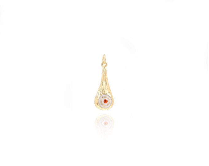 Evil Eye Necklace,Pendant,18K Gold Filled Teardrop Pendant,Waterdrop Charms,DIY jewelry Making Accessories,27x9.5x8mm