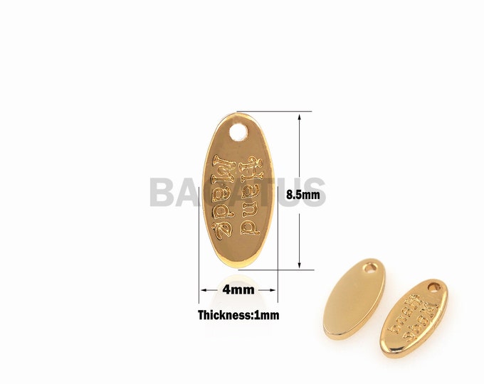 1PCS Oval Pendant Jewelry Is Suitable For Bracelets, Necklaces, Jewelry Making Supplies, 18K Gold Filling, Oval Charm 8.5x4x1mm