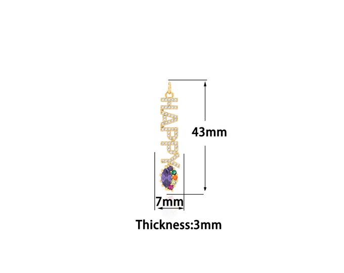 18K Gold Filled Letter Pendant,Gold Dainty Letter Pendant Charms,Simple pendant Bracelet Necklace for DIY Jewelry Making Supply