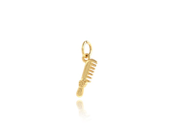 5 pcs Comb Pendant,18K Gold Filled Comb Necklace, Comb Pendant, DIY jewelry Making Accessories,16.4x5x2.2mm