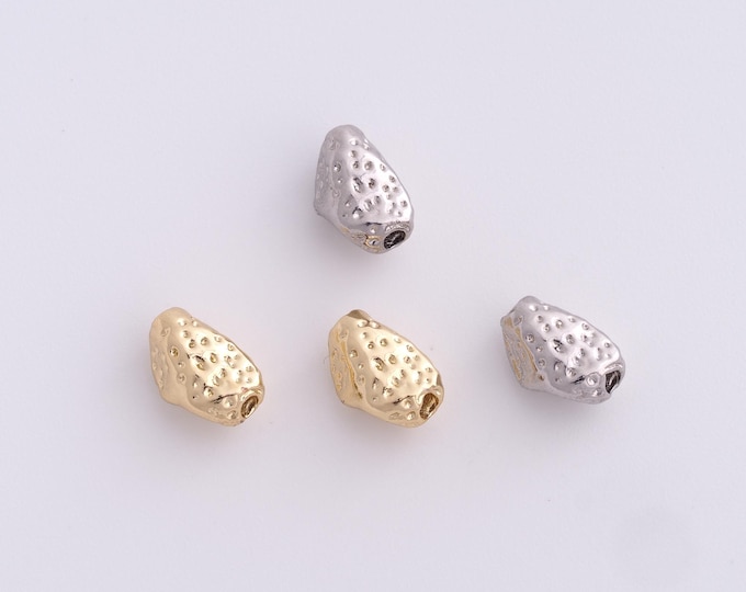 5 pcs Square Spacer Beads,Bracelet Necklace Beads, 18K Gold Filled Gemstone Beads, DIY Jewelry Supplies, 8.8x6x4.8mm