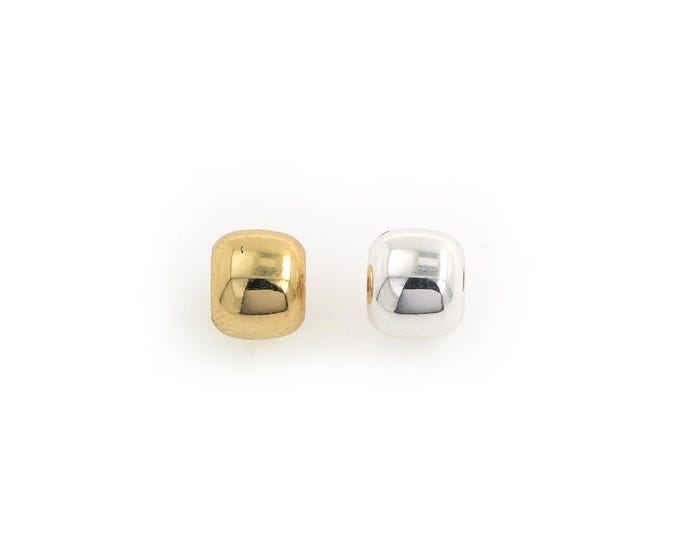 10 pcs 18K Gold Filled Tube Spacer Beads,Gold Round Beads, Round Tube Beads DIY Bracelet Necklace Earrings Jewelry Making,6x5mm