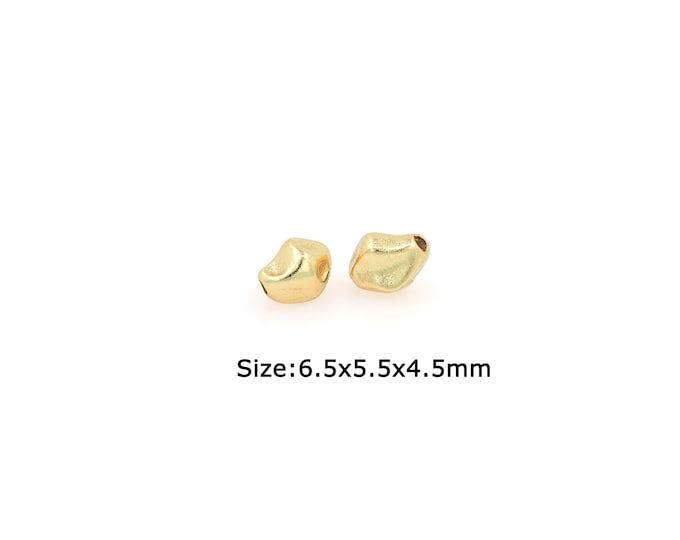 18K Gold Filled Fashion Beads,Gold Simple Beads,Dainty Beads,Spacer Beads, DIY Gold Jewelry Making