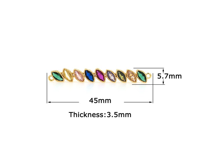 18K Gold Filled Long Connector,Gold Dainty Long Connector,Long Connector Bracelet Necklace for DIY Jewelry Making Supply