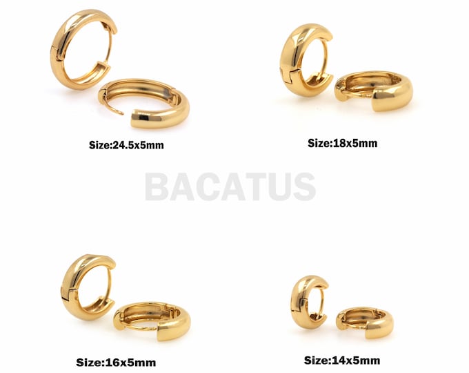 Large, Medium And Small Round Earrings Circle Earrings Women's Jewelry Cross-Border E-Commerce Simple Earrings 1 Pair