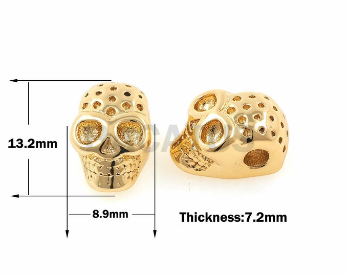1pcs Unique skull beads,skull beaded,Diy handmade wholesale beads 13.2x8.9x7.2mm