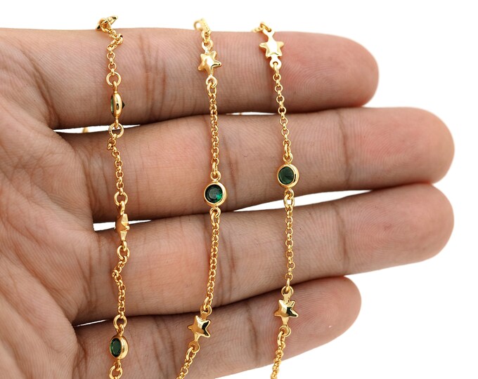 18K Gold Filled Dainty Gold Chain,Unique Gold Chain,Thick Gold Chain,Unfinished Chain for Bracelets Necklaces DIY Jewelry Making Supplies