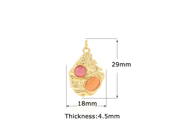 18K Gold Filled Egg Pendant,Gold Dainty Egg Charms,Simple pendant Bracelet Necklace for DIY Jewelry Making Supply