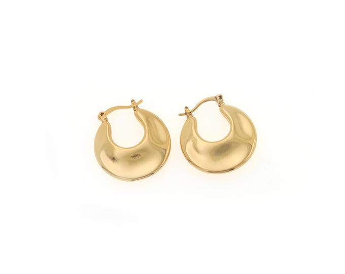 1 pair 18K Gold Filled Round Earrings,Gold Dainty Round Earrings,Simple Earrings,Gift for Her,24.7x22.5x3.8mm