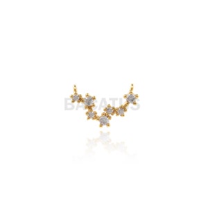 1PCS Twelve Constellation Connector Scorpio Charm Virgo Charm Suitable for Necklace Bracelet Connector 18K Cubic Zirconia Gold Filling image 10