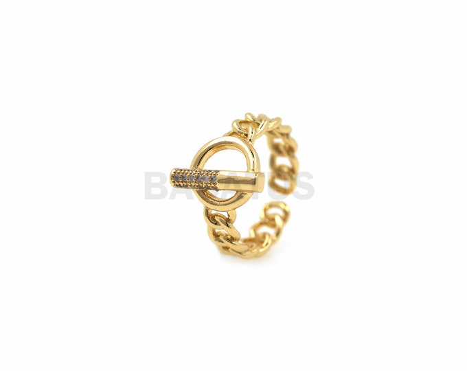 1PCS OT Buckle Chain Opening Adjustable Ring Gold Filled Chain Link, Delicate Chain Link, Chain Link,