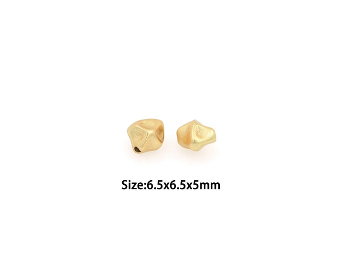 18K Gold Filled Fashion Beads,Gold Simple Beads,Dainty Beads,Spacer Beads, DIY Gold Jewelry Making