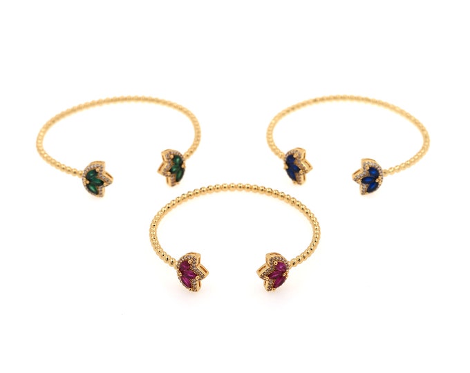 Thin Gold Bangle,Leaf Bangle,18K Gold Filled Tennis Bangle,Gold Dainty CZ Diamond Bangle,Simple Bangle,Gift for Her