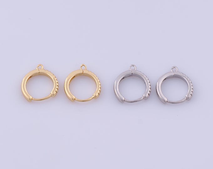 Hoop Earrings,18K Gold Filled Thick Gold Earrings,Hoop Earrings, Gift for Her,13.8x12.5x2mm