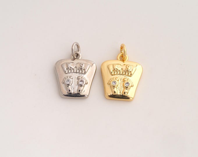 18K Gold Filled Bathroom Scale Charm,Dainty Body Scale Pendant,CZ Scale Pendant ,DIY Jewelry Supplies,19x13.2x3.3mm