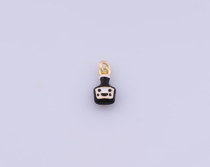 Ink Pendant,18K Gold Filled Ink Necklace, Enamel Ink Pendant, DIY jewelry Making Accessories,14x6.2x3.5mm