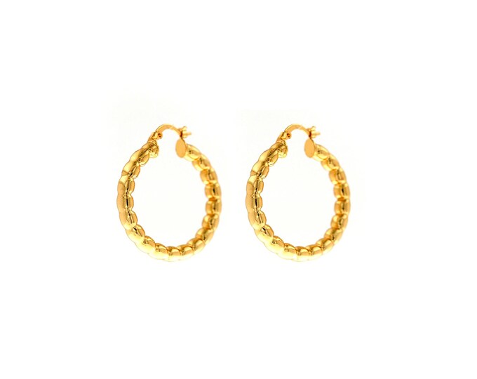 1 pair 18K Gold Filled Round Earrings,Gold Dainty Round Earrings,Simple Earrings,Gift for Her,39x35.5x5mm