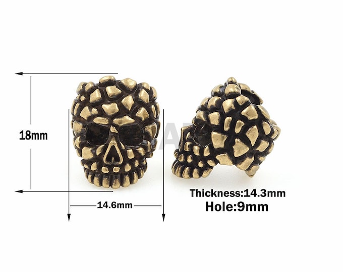 Retro stone bones, antique skull beads, punk skulls, edc beads, knife beads, beading supplies 1pcs
