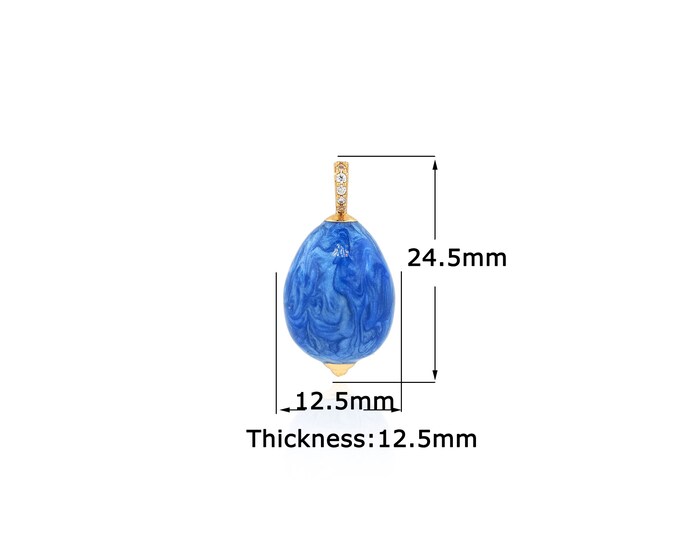 18K Gold Filled Egg Pendant,Gold Dainty Egg Charms,Simple pendant Bracelet Necklace for DIY Jewelry Making Supply