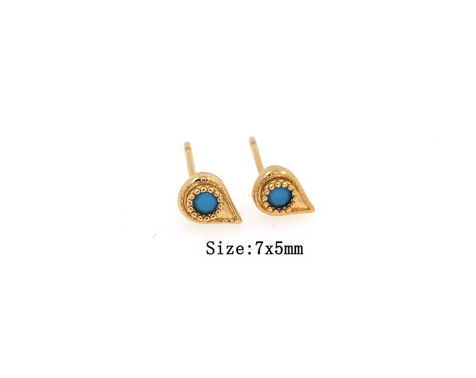 1pair 18K Gold Filled Water Drop Stud Earring,Gold Dainty Water Drop Stud Earring,Minimalist Stud Earrings,Gift for Her