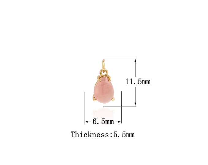 18K Gold Filled Water Drop Pendant,Gold Dainty Water Drop Charms,Simple pendant Bracelet Necklace for DIY Jewelry Making Supply