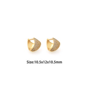 1pair 18K Gold Filling Triangle Earrings,Gold Dainty Triangle Earring,Simple Earrings,Gift for Her
