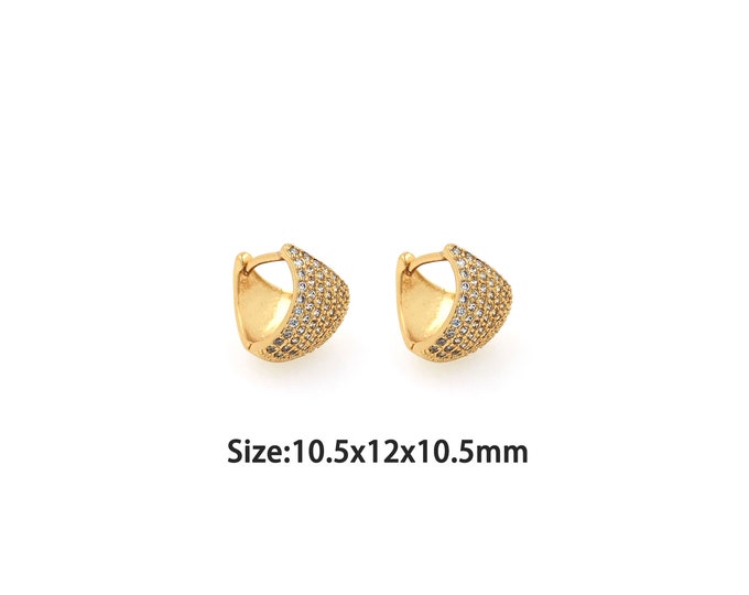 1pair 18K Gold Filling Triangle Earrings,Gold Dainty Triangle Earring,Simple Earrings,Gift for Her