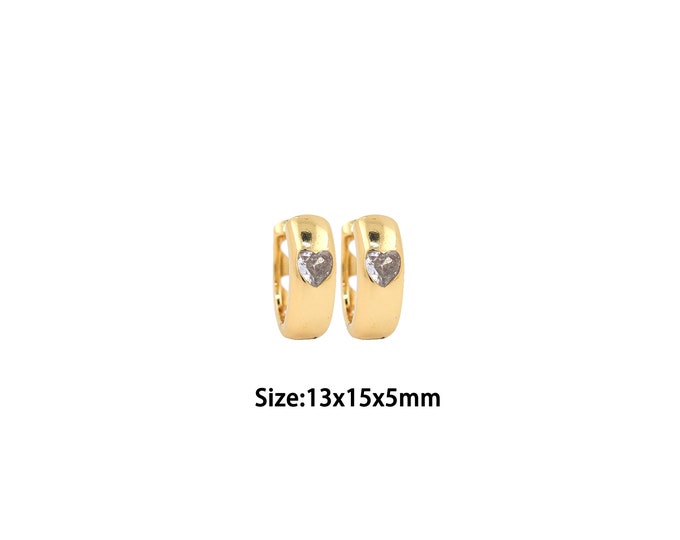 1pair 18K Gold Filling Round Earring,Gold Dainty Round Earring,Simple Earrings,Gift for Her