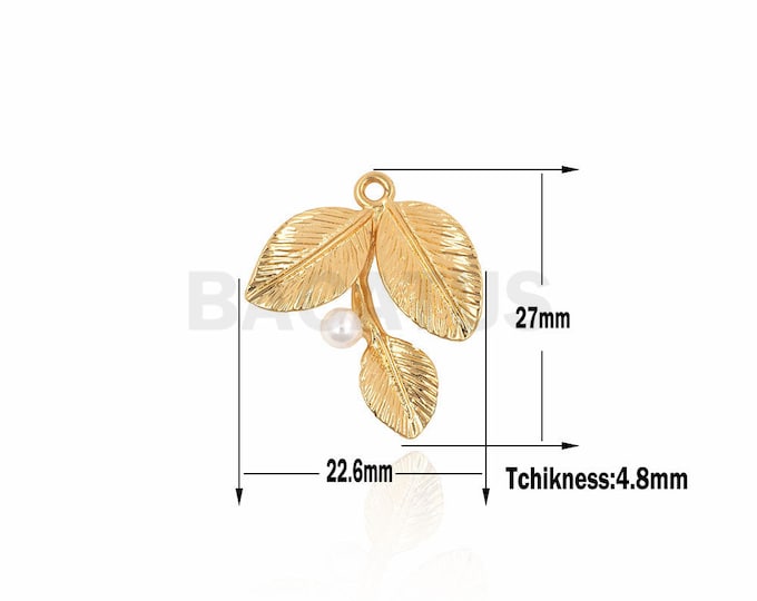 Leaf Pendant, Ginkgo Leaf Necklace, Leaf Accessories, DIY Jewelry Bracelet Necklace Earring Accessories 1pcs