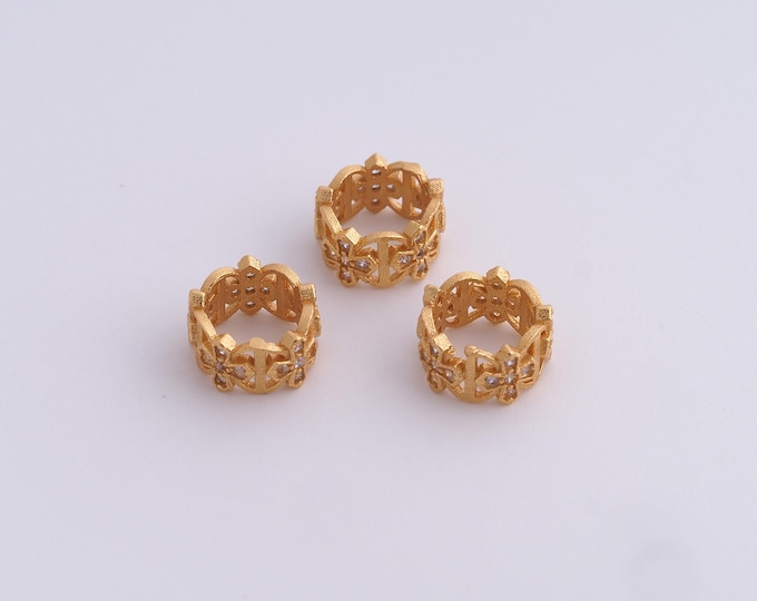 18K Gold Filled Round Spacer Beads,Gold Tube Beads, Round Beads DIY Bracelet Necklace Earrings Jewelry Making,8.8x4.5mm