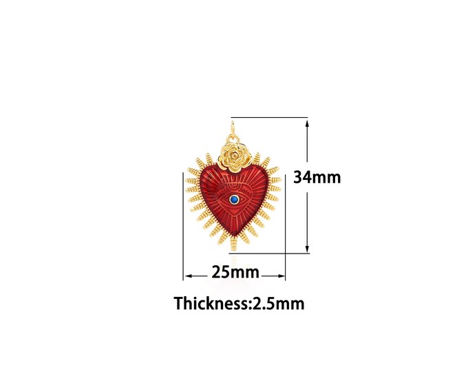 18K Gold Filled Flower Pendant,Gold Dainty Flower Pendant Charms,Simple pendant Bracelet Necklace for DIY Jewelry Making Supply