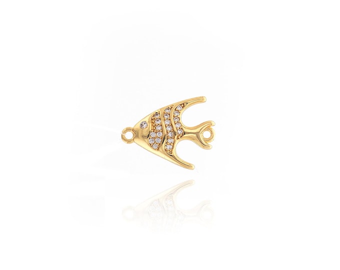 Enamel Fish Connector,Enamel Charms connector,DIY Jewelry Supplies,13x16.7x2.6mm