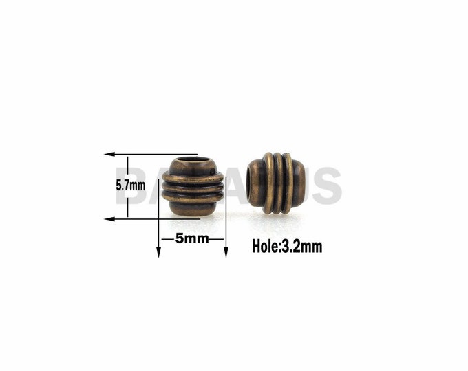 Metal Layering Round Tube Beads,Oval spacer beads DIY accessories, round tube beads, barrel spacer beads 1pcs