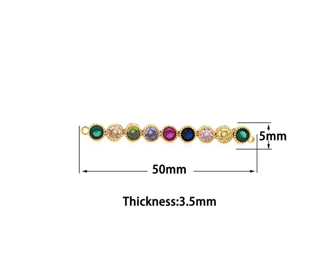 18K Gold Filled Long Connector,Gold Dainty Long Connector,Long Connector Bracelet Necklace for DIY Jewelry Making Supply