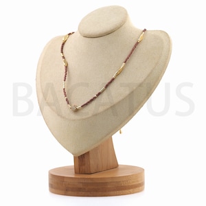 Micropavé CZ Gold Pendant Necklace, Gemstone Necklace, Fashion Necklace, 18K Gold Filled Round Pendant Necklace, Pearl Necklace, 42cm