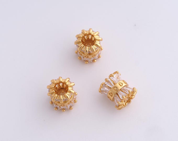 18K Gold Filled Hourglass Spacer Beads,Gold Heart Beads, Tube Beads DIY Bracelet Necklace Earrings Jewelry Making,9.2x8.3mm