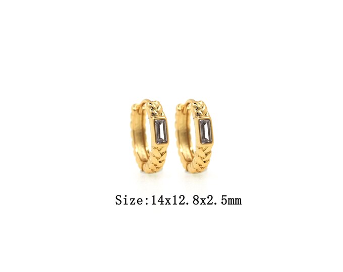 1pair 18K Gold Filling Round Earring,Gold Dainty Round Earring,Simple Earrings,Gift for Her