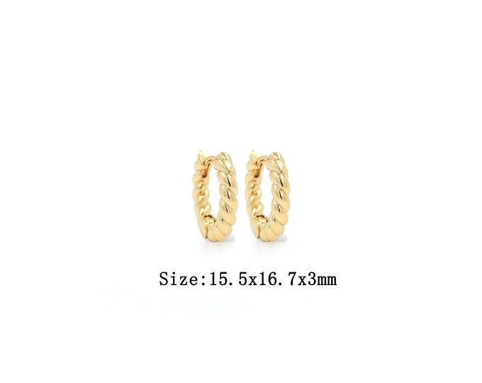 1pair 18K Gold Filling Round Earrings,Gold Dainty Round Earring,Simple Earrings,Gift for Her