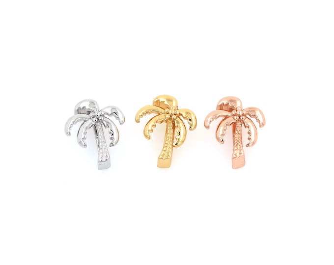 18K Gold Filled Coconut Tree Beads,Gold Coconut Tree Beads,Coconut Tree Beads DIY Gold Jewelry Making Supply