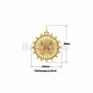 1PCS Round Double Arrow Pendant, Personalized Pendant, Minimalist Pendant, DIY Jewelry Jewelry Making Supplies 19×16×1.5mm