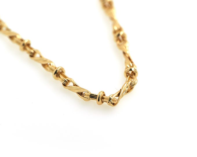 1 Meter,Twisted Chain,18K Gold Filled Layered Chain,Welded Chain,Unfinished Chains,Thick Cable chain, Necklace Accessories,10.5x3mm