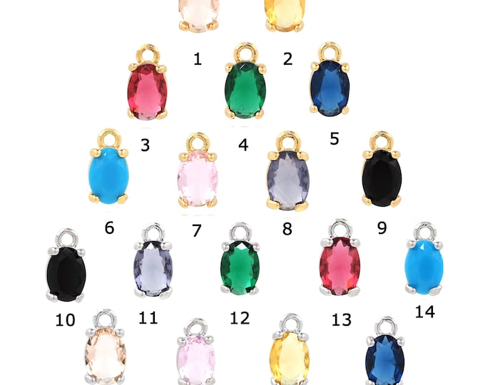 18K Gold Filled Oval Pendant,Gold Dainty Oval Charms,Simple Pendant Bracelet Necklace for DIY Jewelry Making Supply