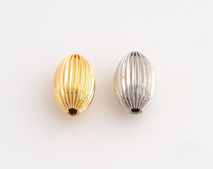 Gold Rice Beads, 18K Gold Filld Tube Beads,for Jewelry Making Supplies,20x13mm Hole 3mm