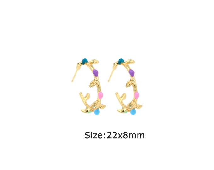 1pair 18K Gold Filling Round Stud Earrings,Gold Round Stud Earring,Simple Stud Earrings,Gift for Her